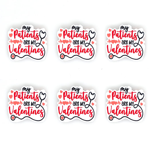 My Patients Are My Valentines Day Nurse Silicone Focal Bead
