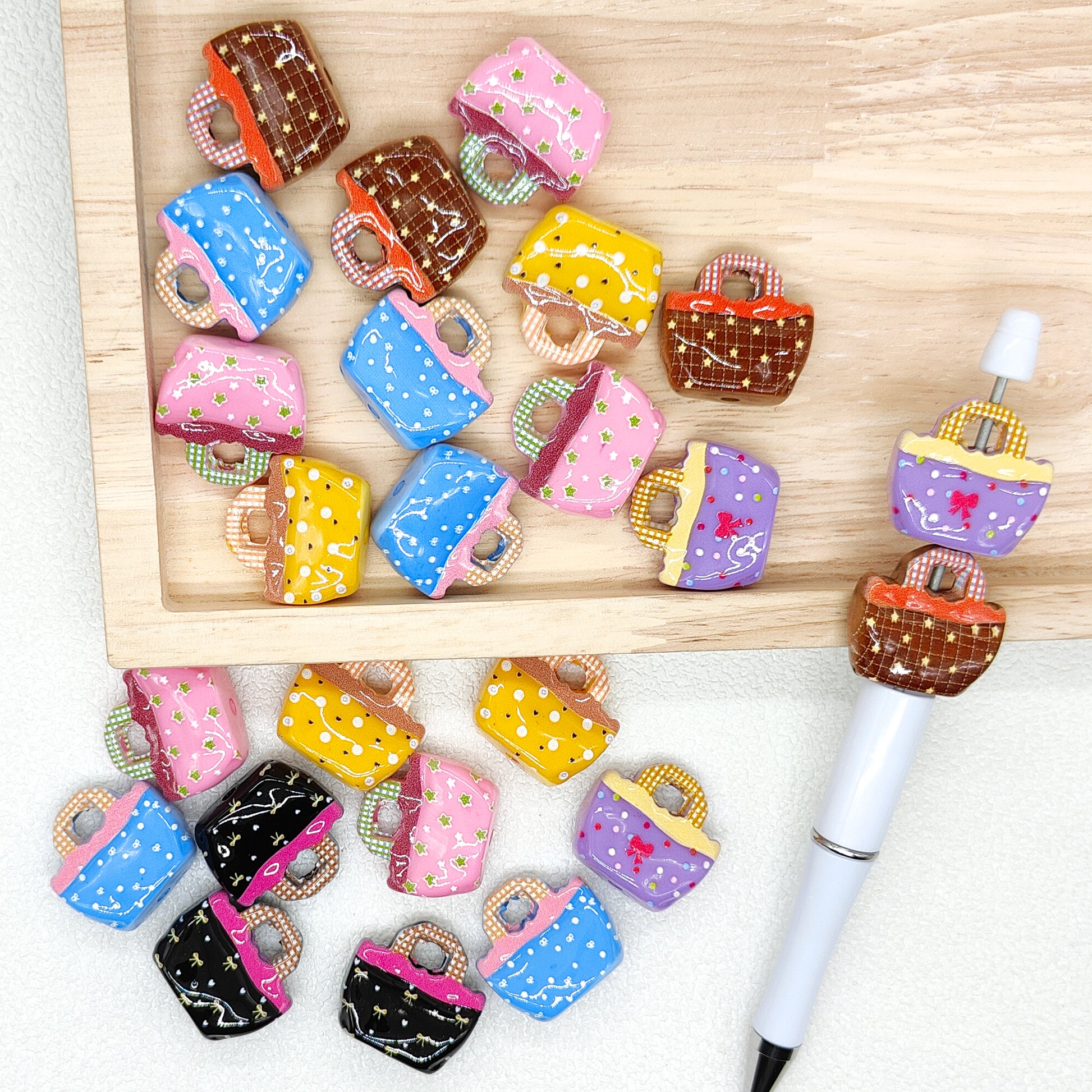 New Basket Shape Beads,Acrylic Beads,Jewelry Charm Making