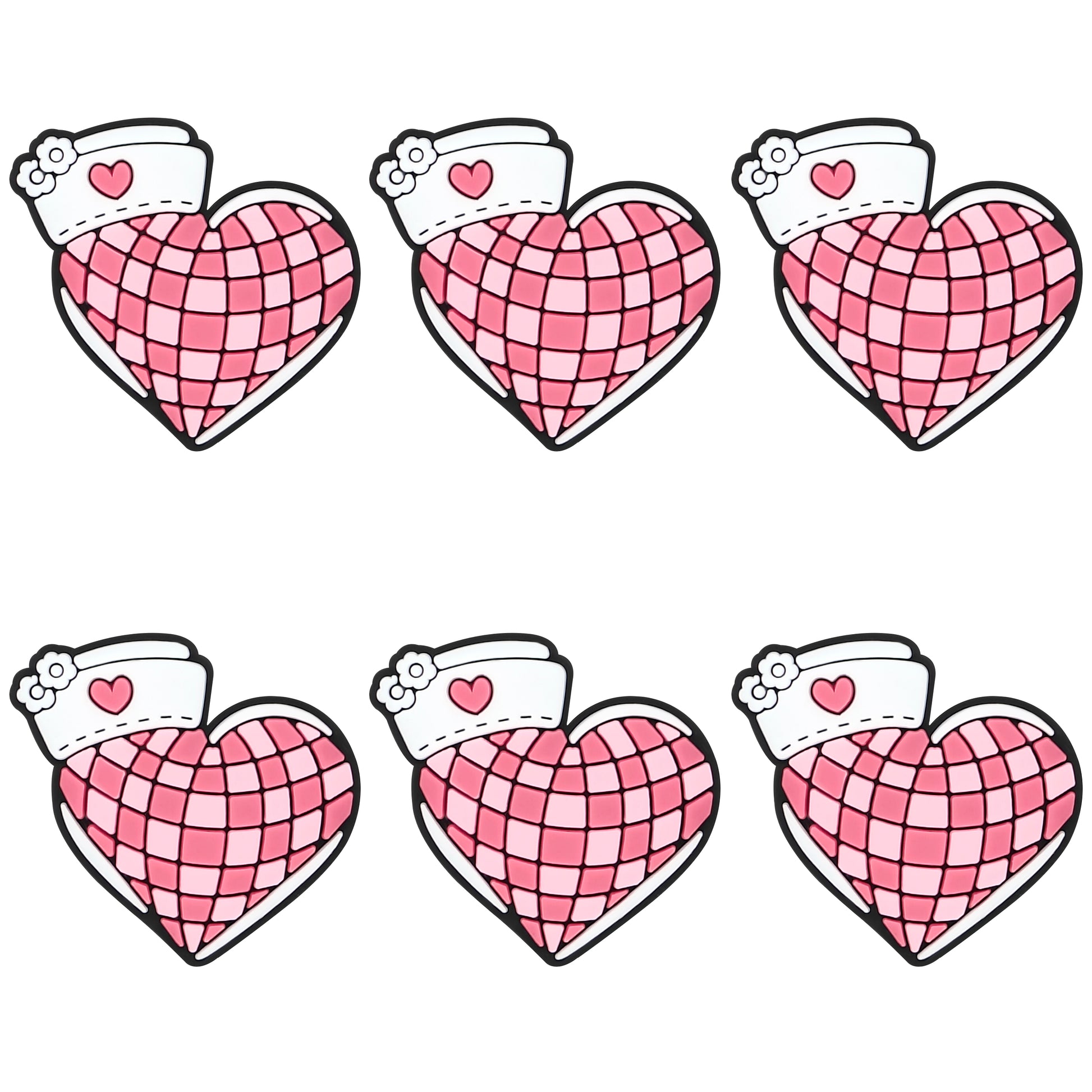 Nurse Checkered Heart Focal