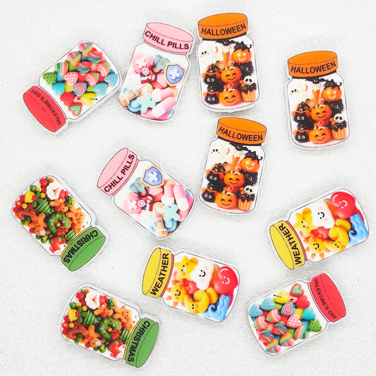 Nurse Pills Bottle/Halloween/Christmas Print Assorted Focal