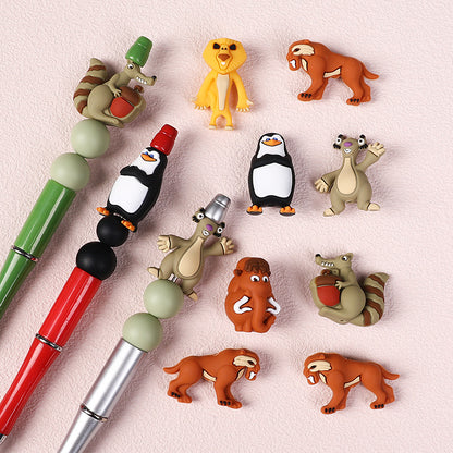 6Pcs/Lot 3D Animal Focal Beads