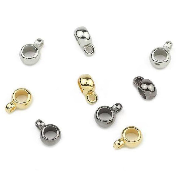 10mm Large Holes Spacers Bails,Bail Beads for Charms Pendants
