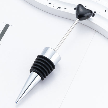 New 5Pcs/Lots Heart Beadable Wine Stopper Blank - Add Beads