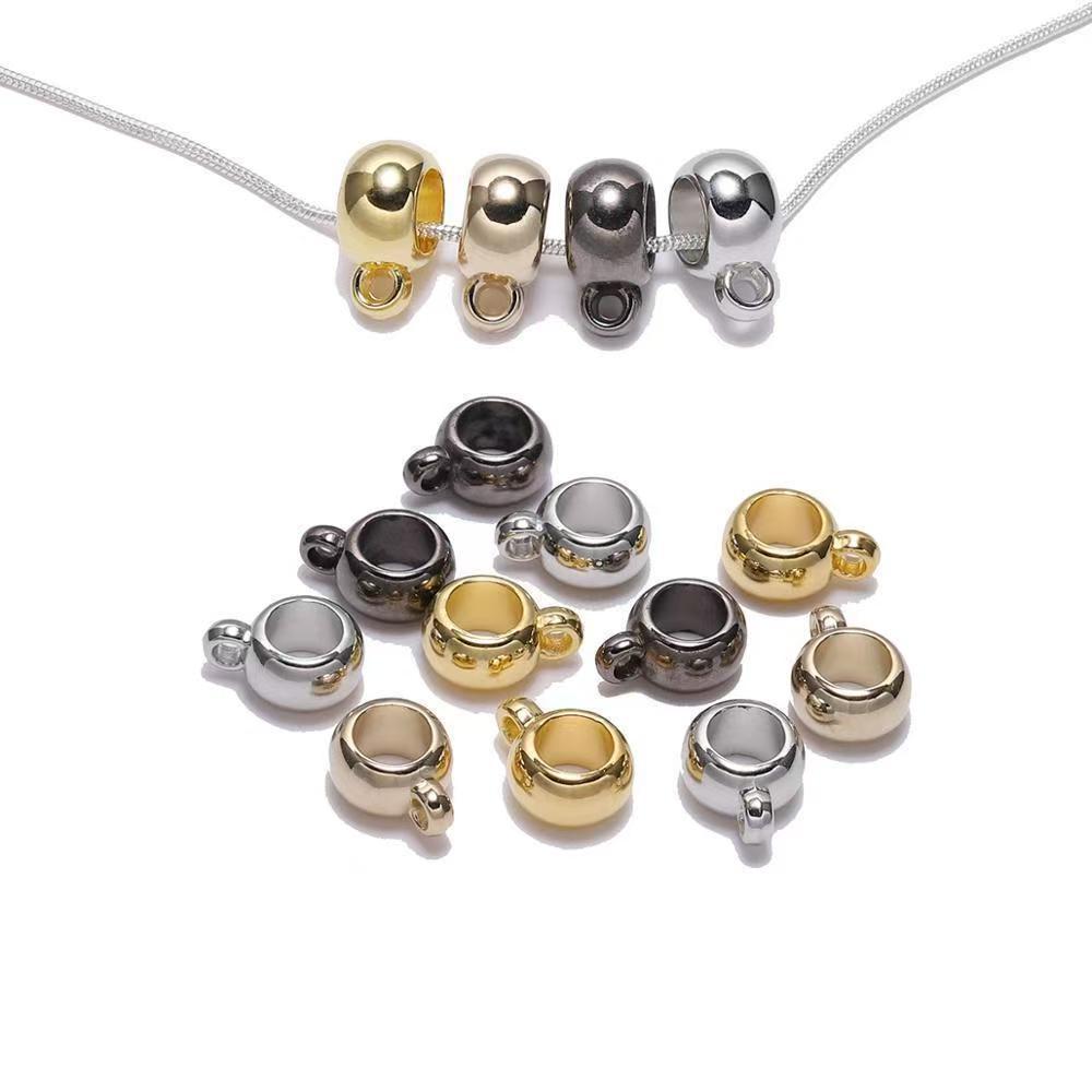 10mm Large Holes Spacers Bails,Bail Beads for Charms Pendants