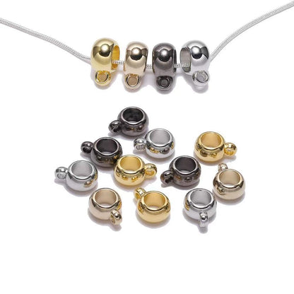 10mm Large Holes Spacers Bails,Bail Beads for Charms Pendants