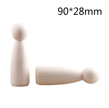 Unfinished Solid Wood Peg Doll People