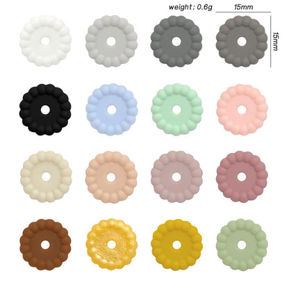 15mm Spacer Rondelle Silicone Beads Assorted Color
