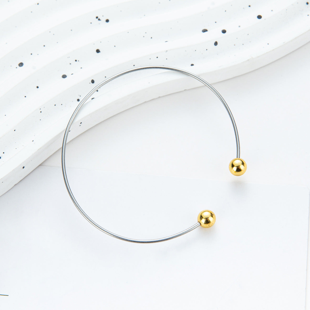 5Pcs/lot Beadable Bangle Bracelet Opening Screw End Ball Wire Blank DIY Jewelry