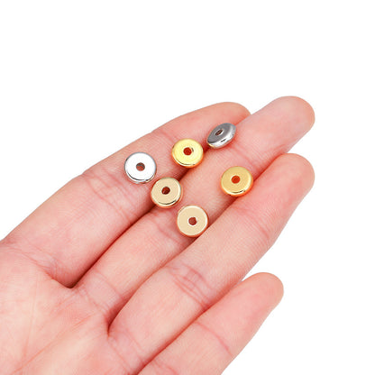 8mm CCB Flat Round Bead Spacer Loose Beads DIY Bracelet Jewelry Making Supplies