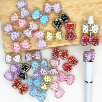 Opal Bowknot Beads,Focal Beads,Assorted Color Acrylic Beads