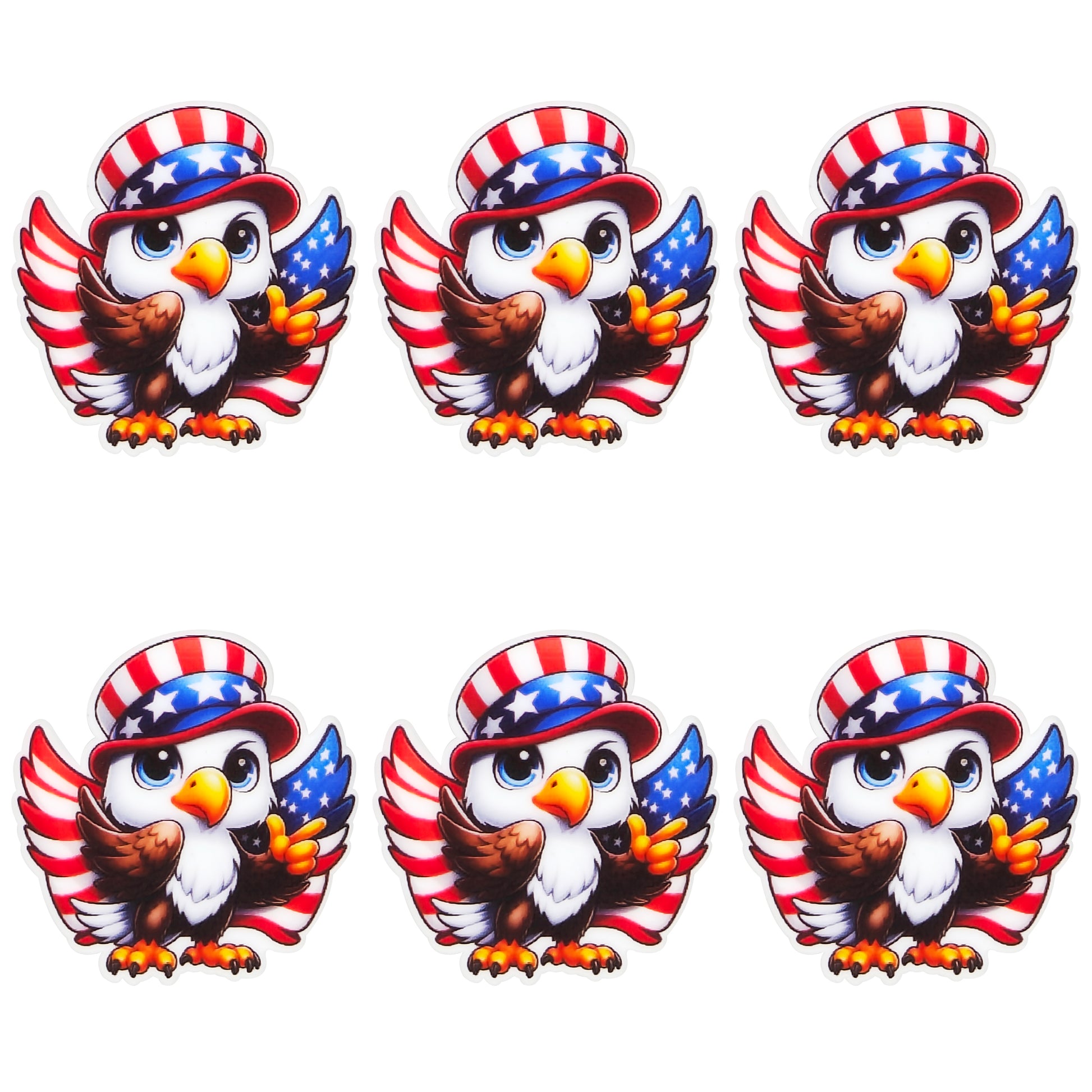Patriotic Eagles Print Focal