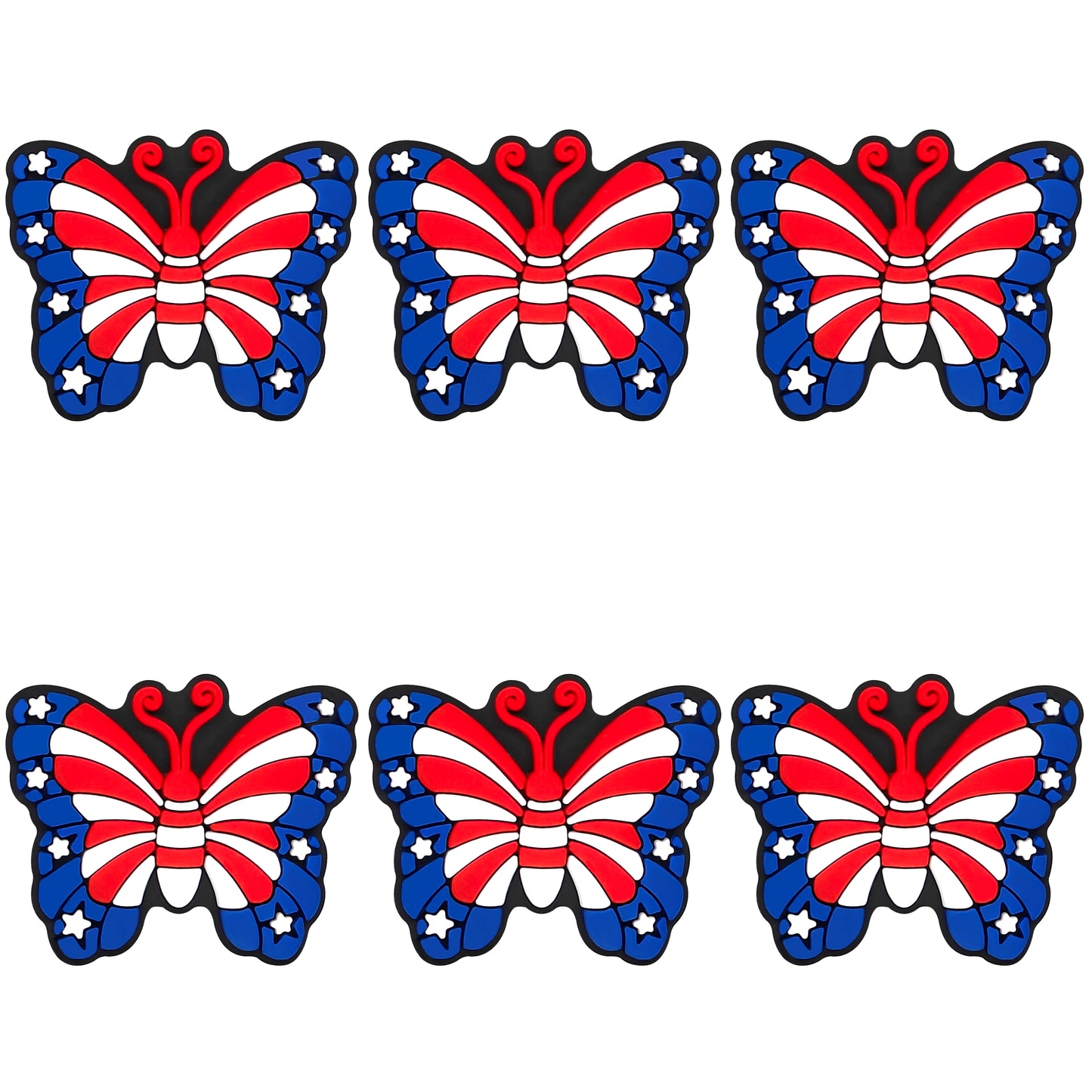 Patriotic USA Flag Butterfly Focal