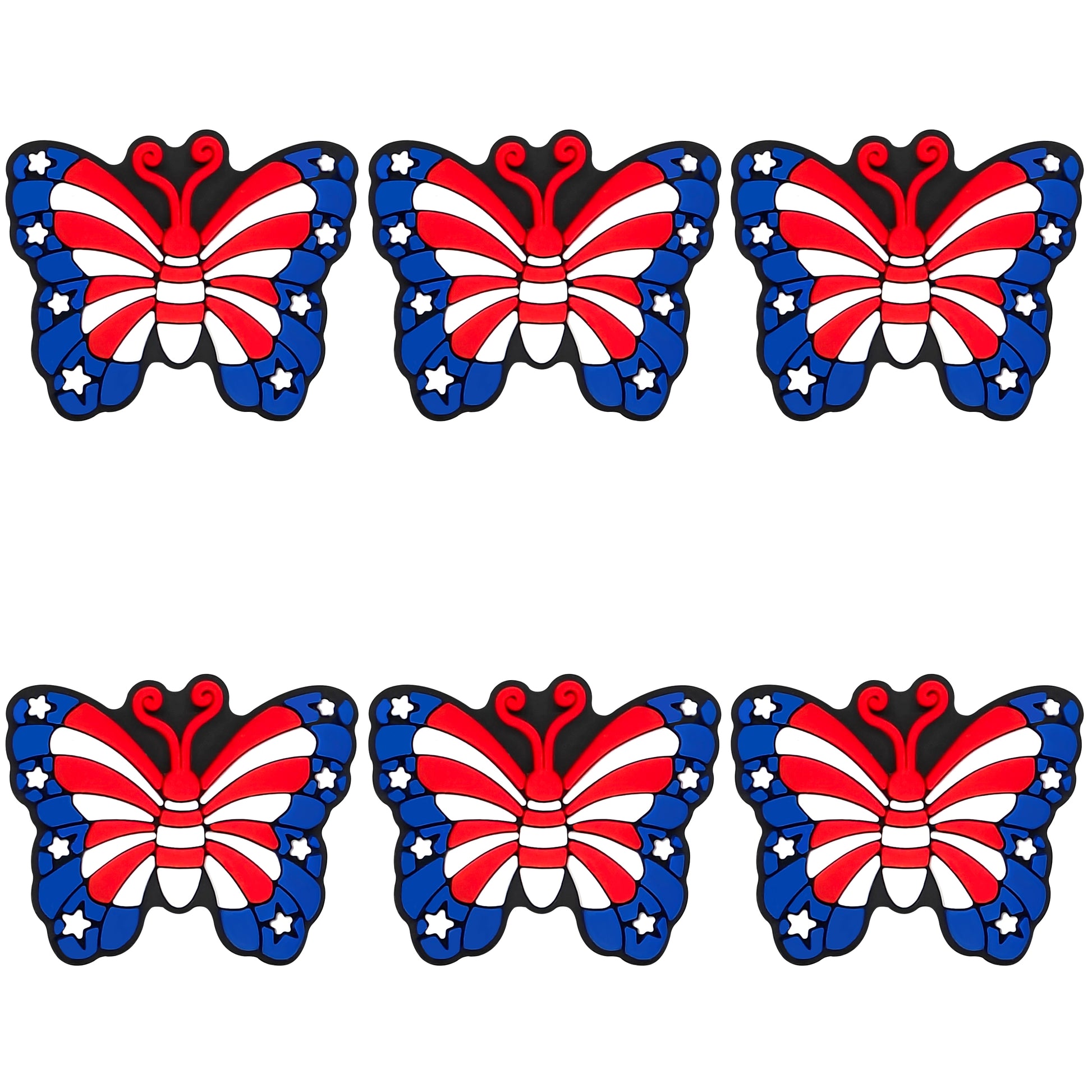 Patriotic USA Flag Butterfly Focal