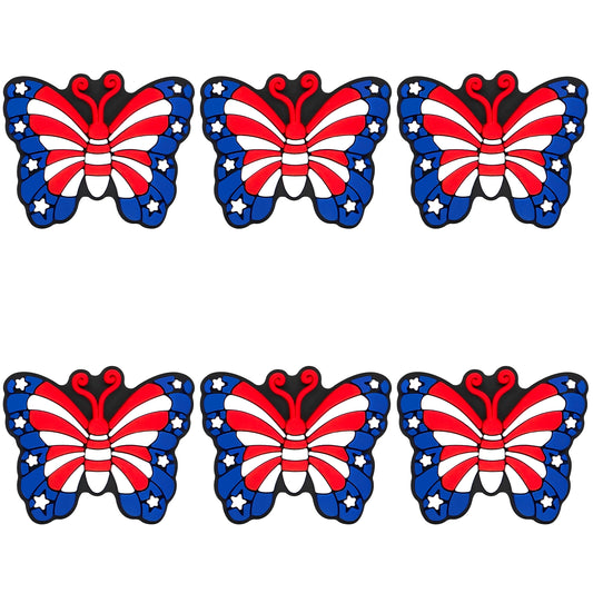 Patriotic USA Flag Butterfly Focal