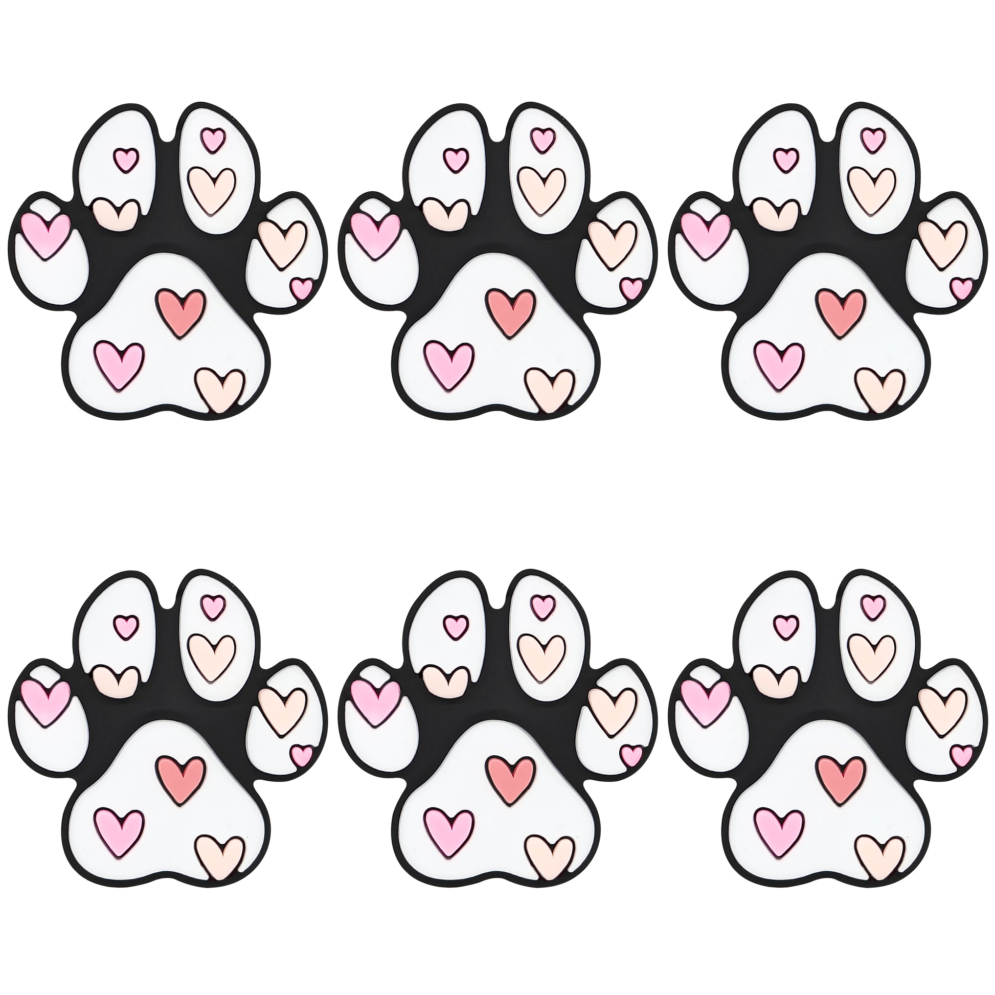 Paw Print With Heart Focal