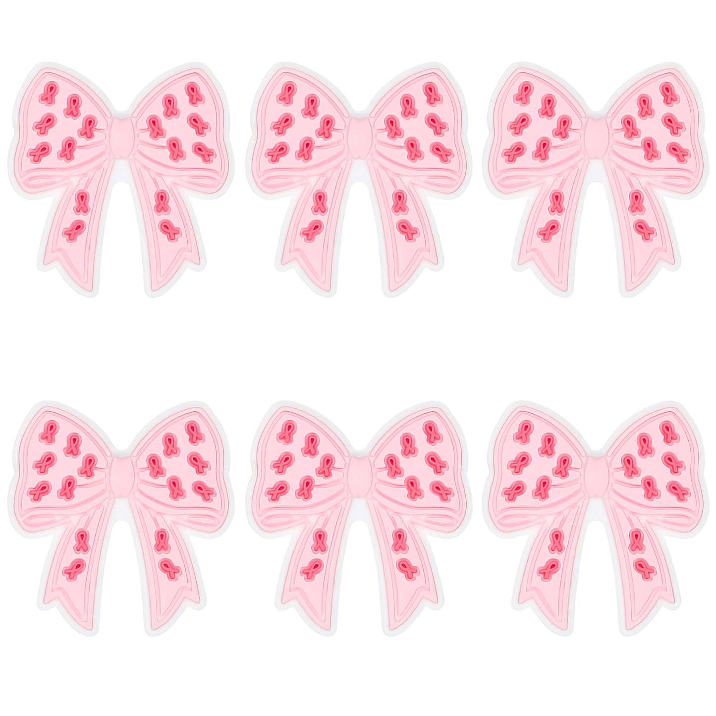 Pink Ribbon Bow Breast Cancer Awareness Focal