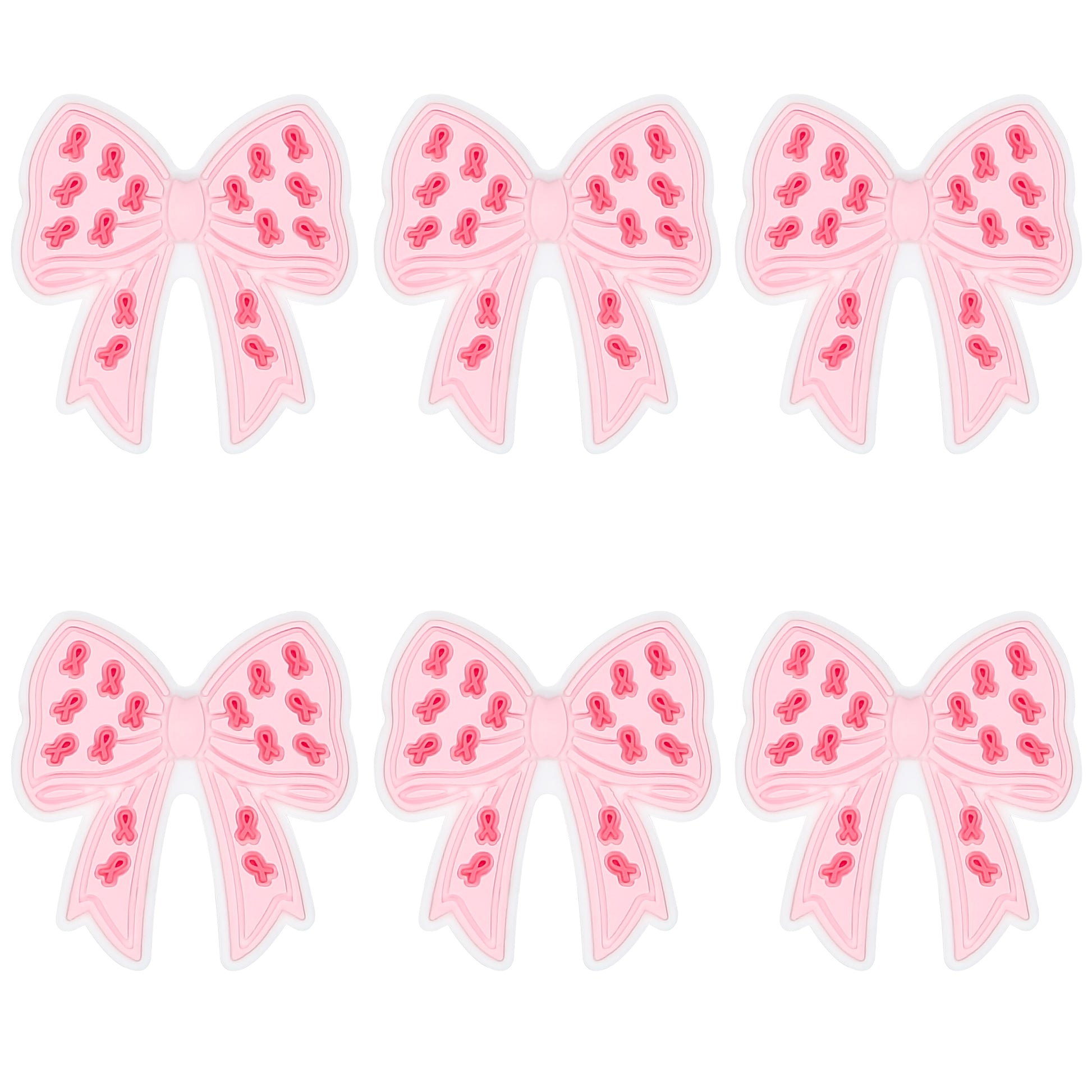 Pink Ribbon Bow Breast Cancer Awareness Focal