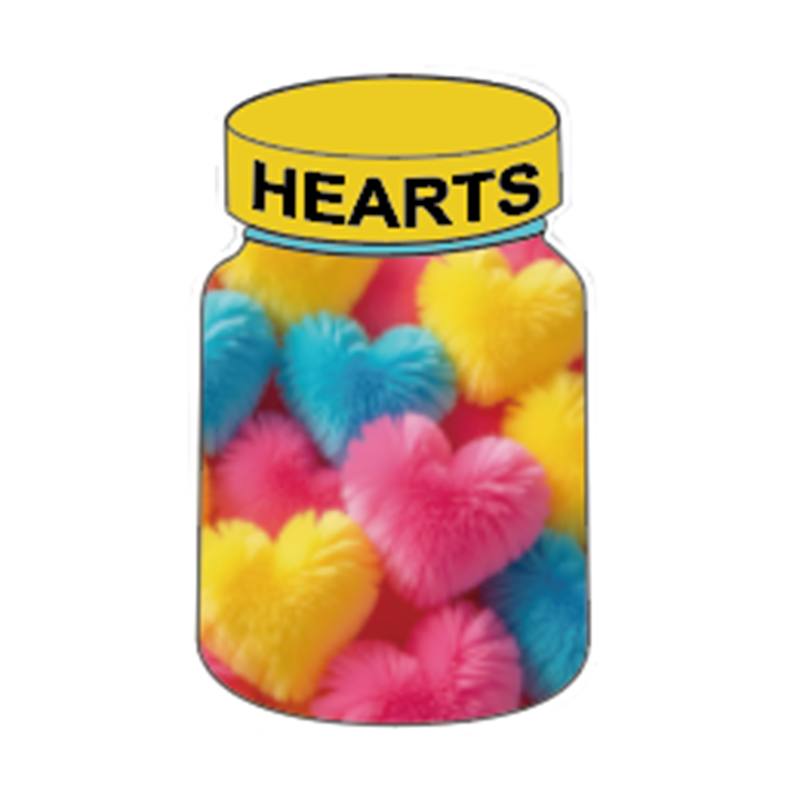 Pom Pom Heart Jar Print Focal