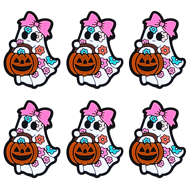 Pumpkin Bowknot Ghost Focal