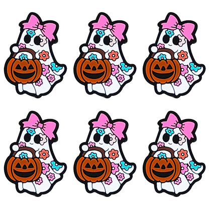 Pumpkin Bowknot Ghost Focal