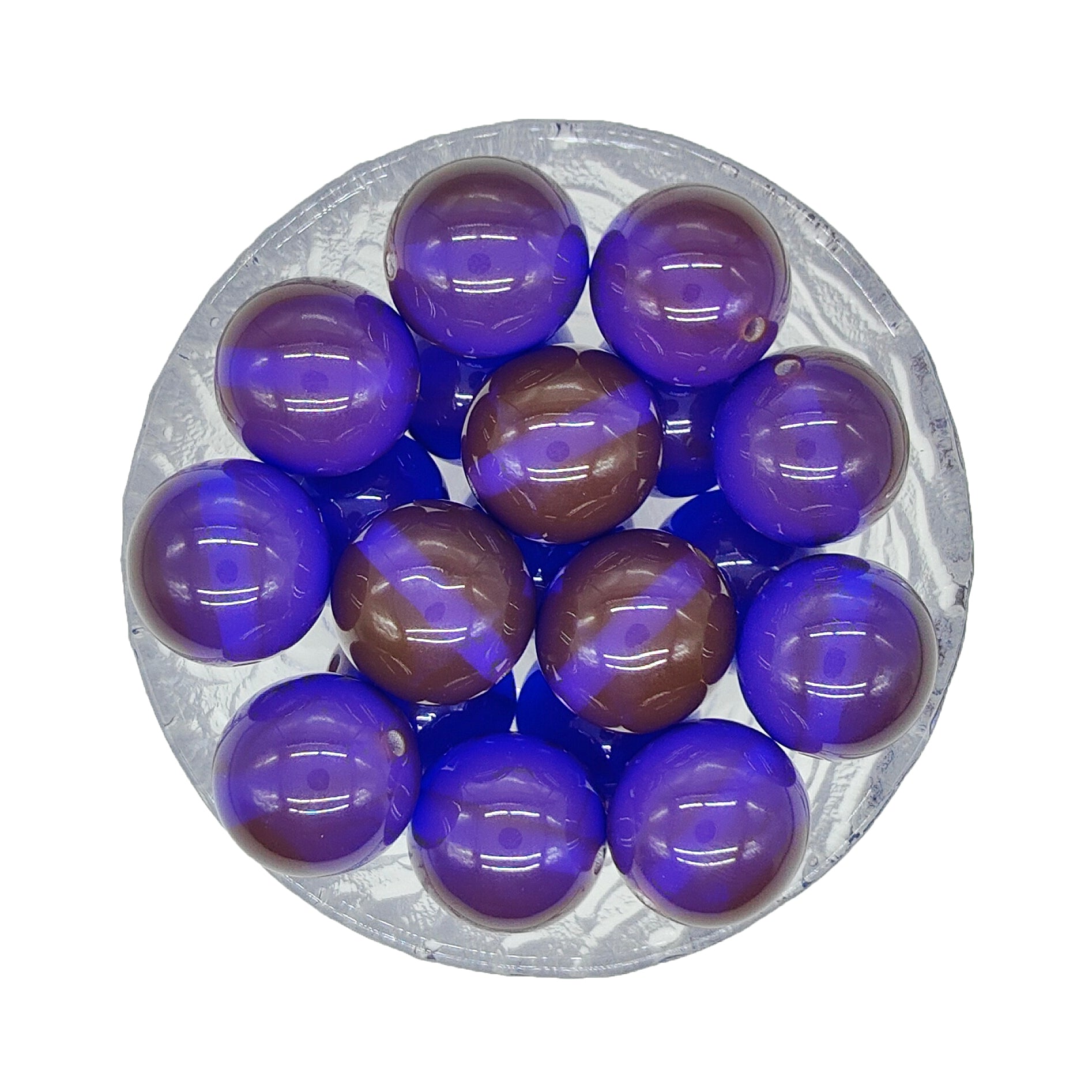 20mm Purple Illuminating Chunky Bubblegum Acrylic Beads