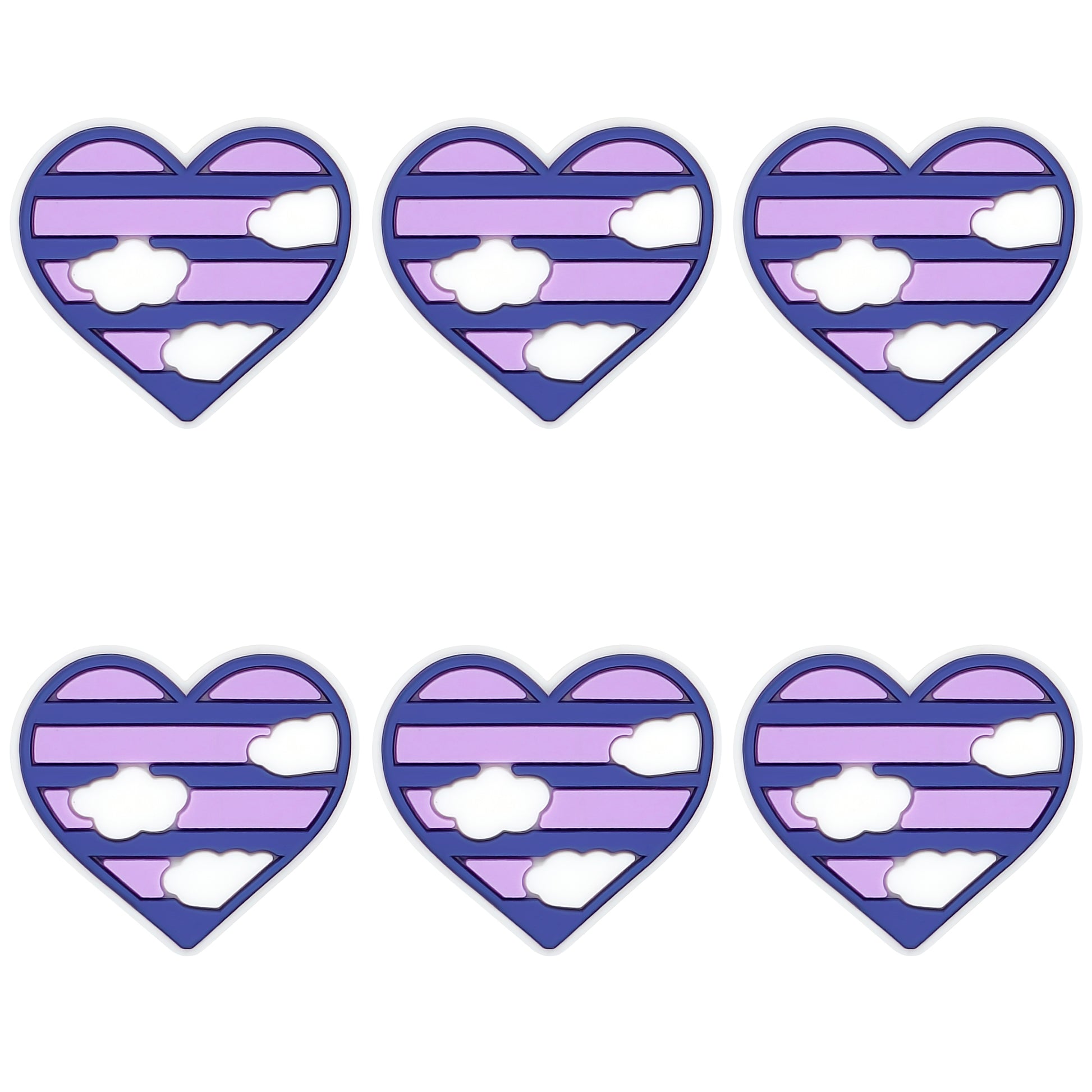 Purple Cloud Heart Focal