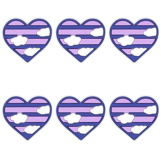 Purple Cloud Heart Focal