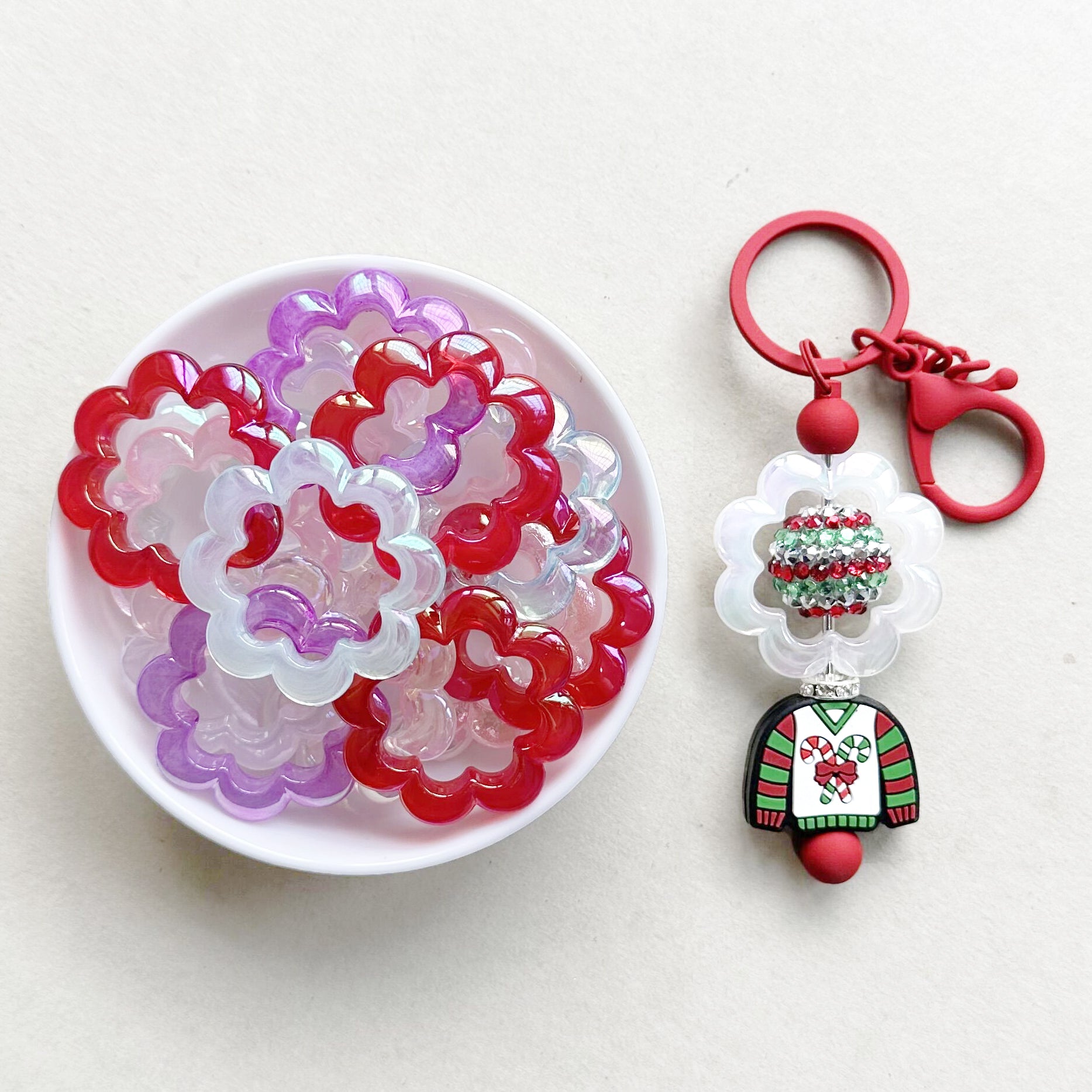 38mm AB Flower Shape Acrylic Focal Loop Frame with 2 Hole – MrBiteBabyStore