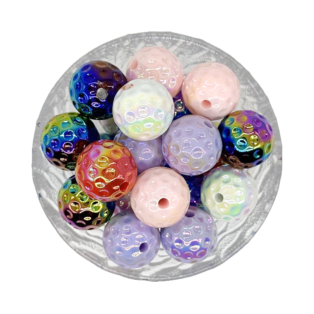 20mm UV Mixed Color Golf Gumball Acrylic Beads