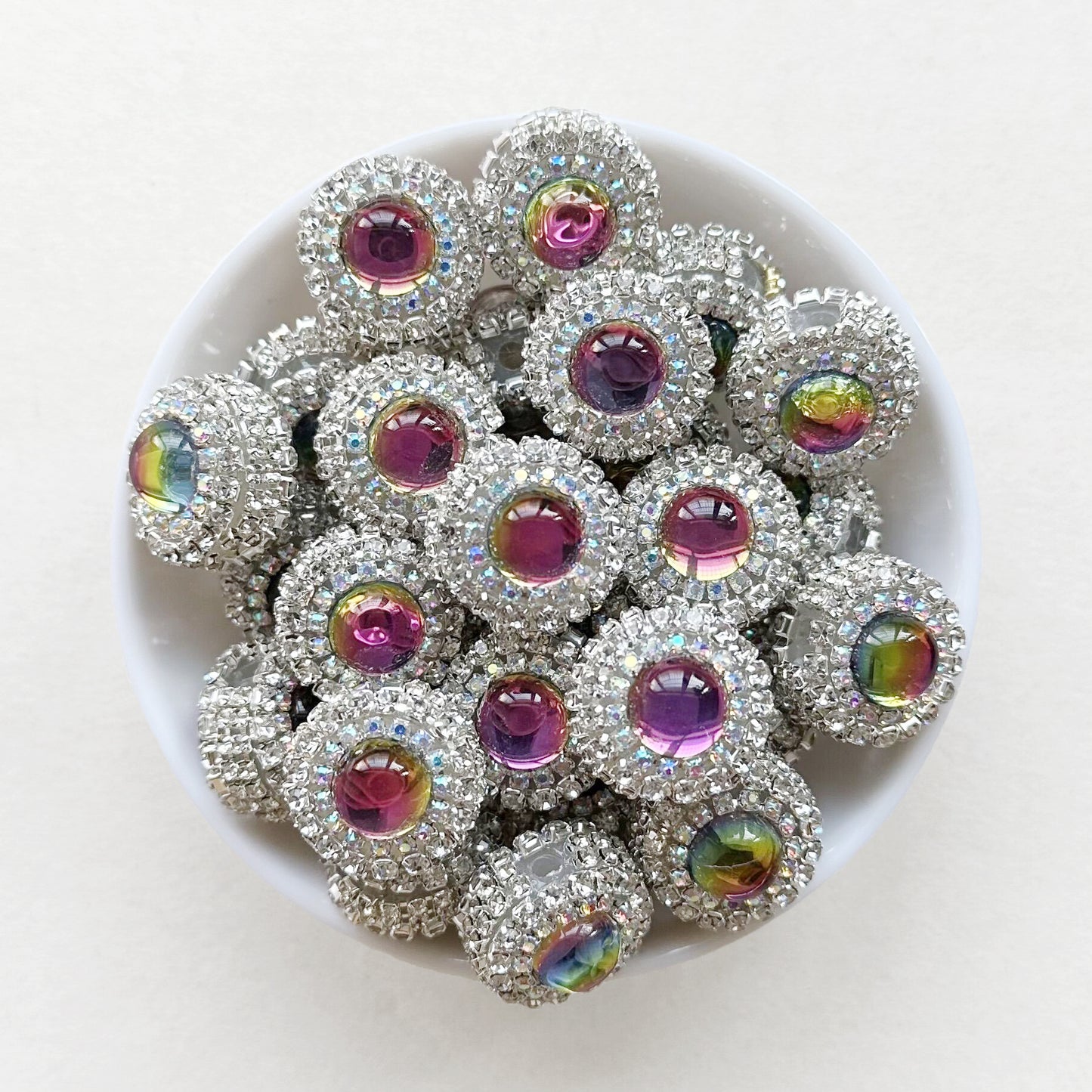 Gem Beads, Sparkling Rhinestone Beads, Sparkle Focal Beads