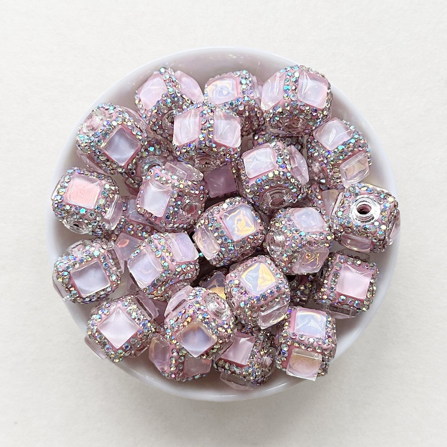 Fancy Cube Gem Rhinestone Beads