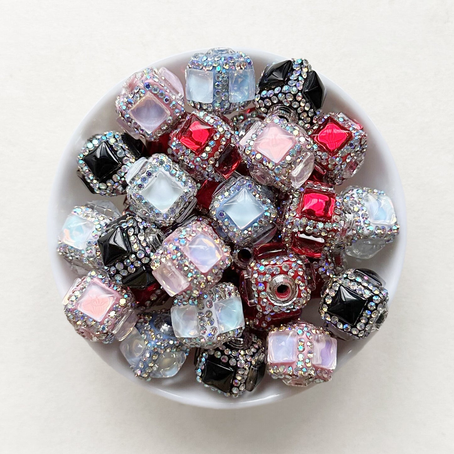 Fancy Cube Gem Rhinestone Beads