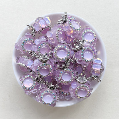 Fancy Crown Gem Rhinestone Beads Focal Beads