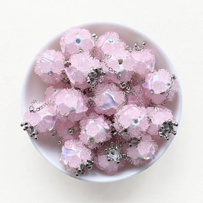 Fancy Fishtail Rose Flower Ball Floral Dangly Beads