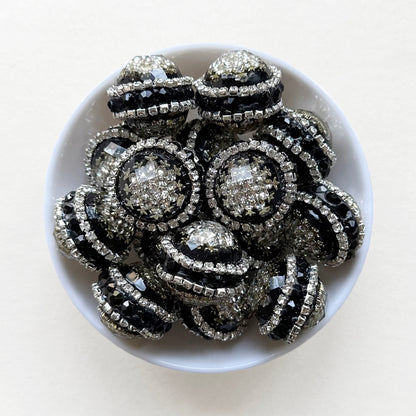 Chunky Rhinestone Sparkly Polymer Clay Beads,Fancy Beads