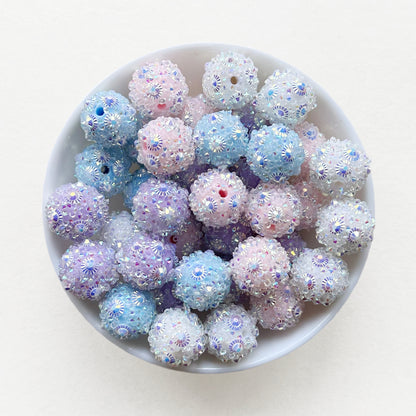 16mm Bling AB Rhinestone Sugar Bubblegum Acrylic Beads