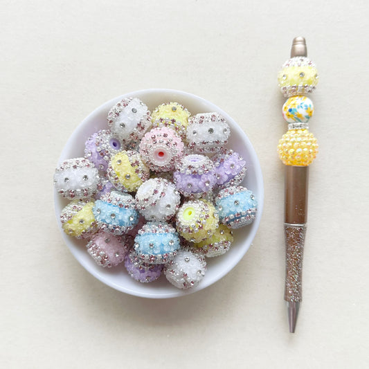 20mm Sparkle Rhinestone Fancy Flower Beads for Pen