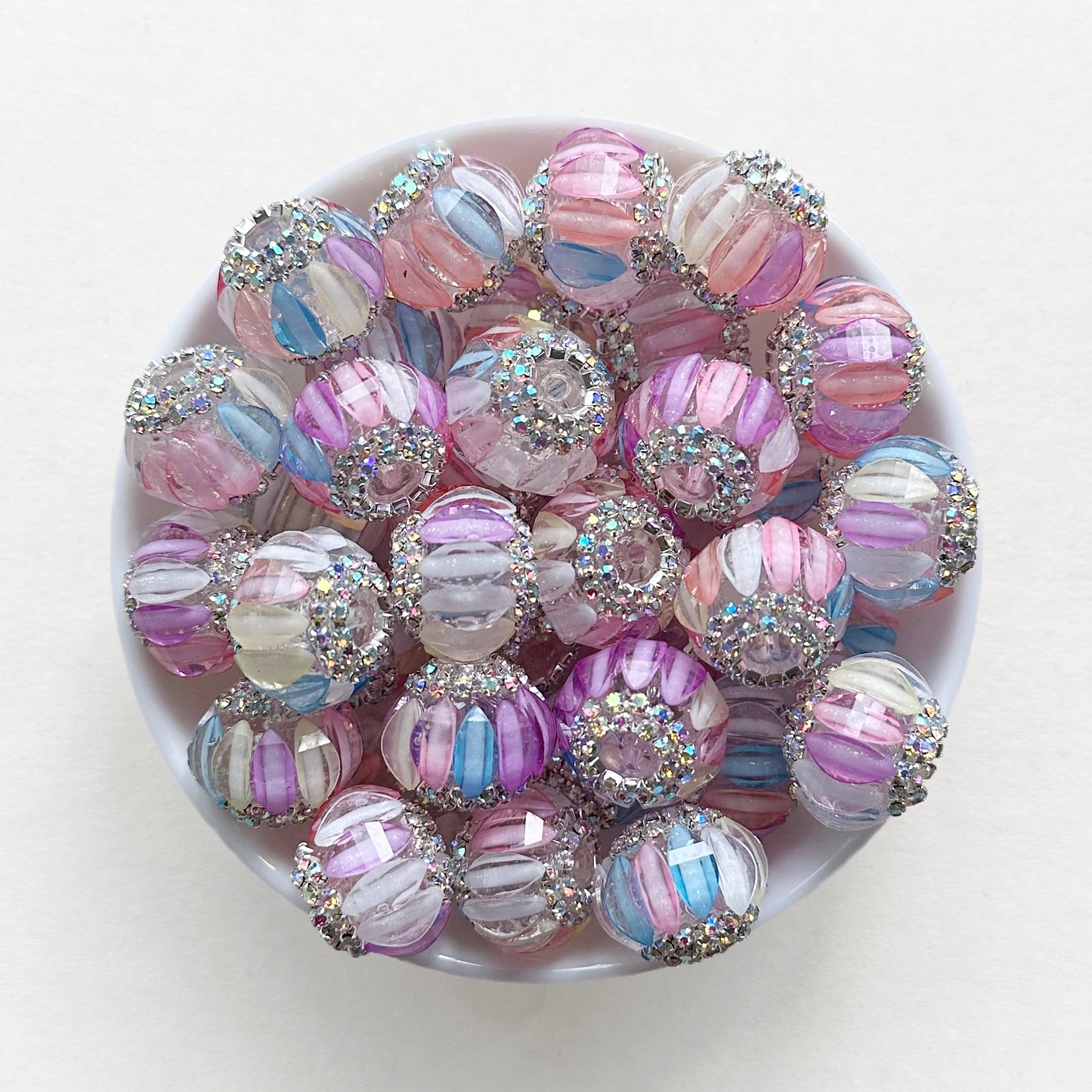 Colored Rhinestone Sparkle Fancy Beads