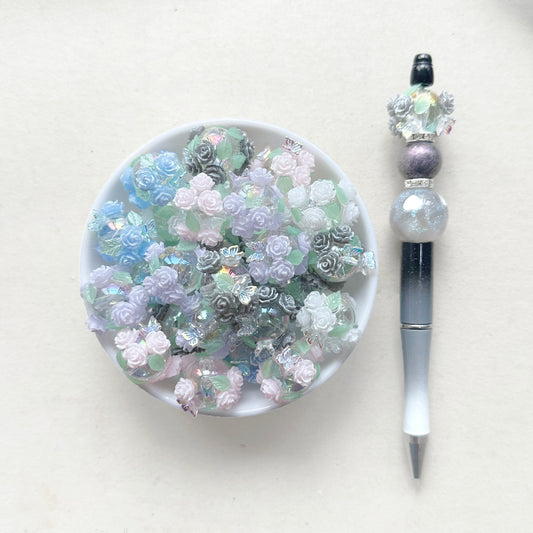 20mm Flower Ball Iridescent Acrylic Beads Fancy Beads