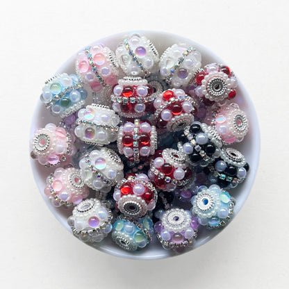 Rhinestone Pearls Bling Fancy Beads, Mix Sparkle Beads