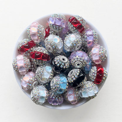 Crystal Fancy Beads Assorted, Sparkle Rhinestone Acrylic Beads