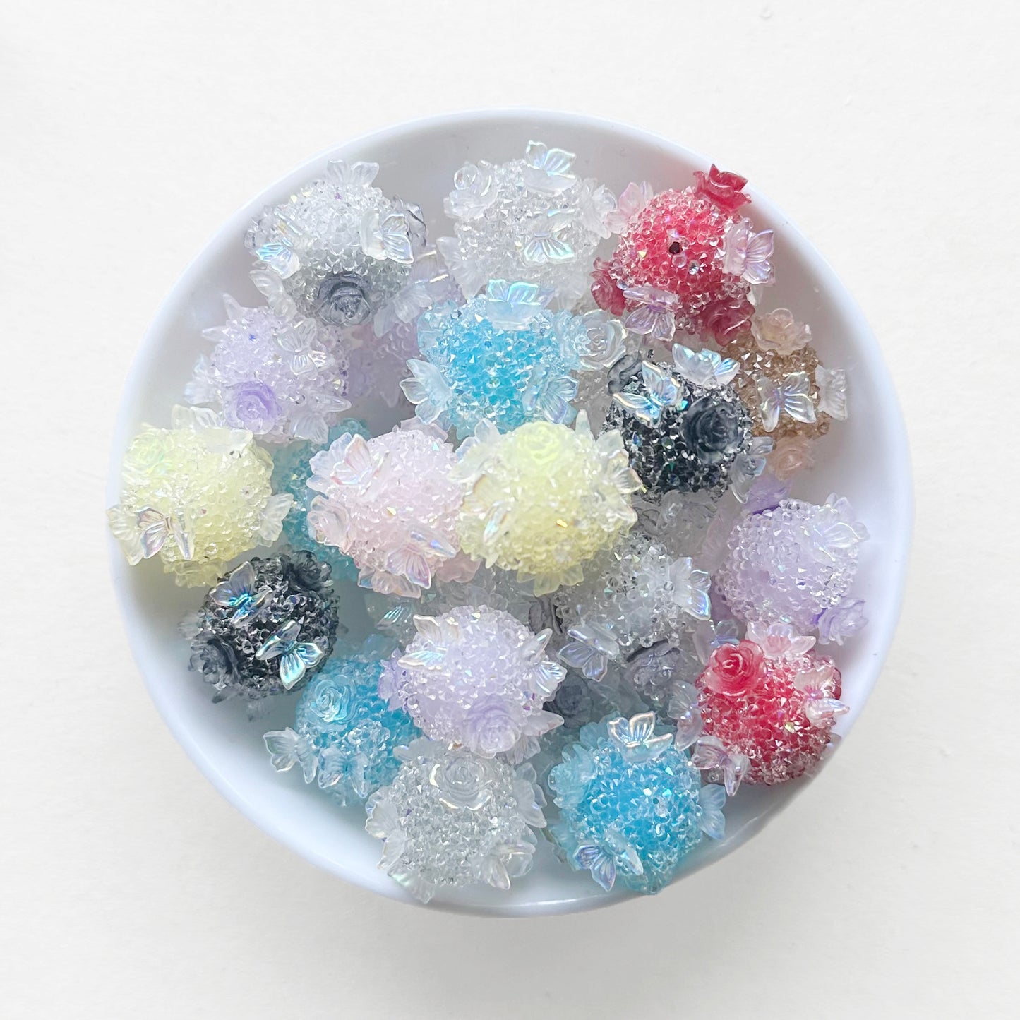 Assorted Crystal Pave Sugar Beads, Fancy Beads