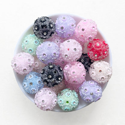 20mm Floral Acrylic Beads, Fancy Beads Mix, Chunky Flower Beads