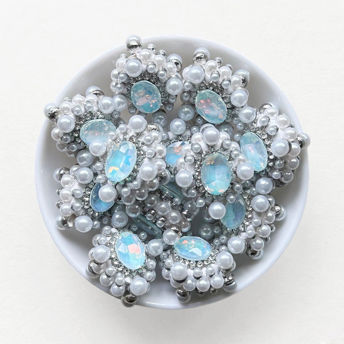 Pearls Gem Clay Fancy Beads, Pen Focals, Fancy Rhinestone Beads