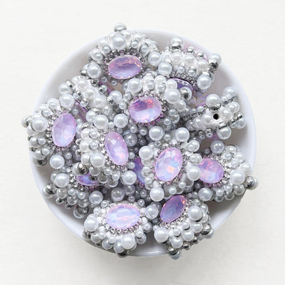 Pearls Gem Clay Fancy Beads, Pen Focals, Fancy Rhinestone Beads