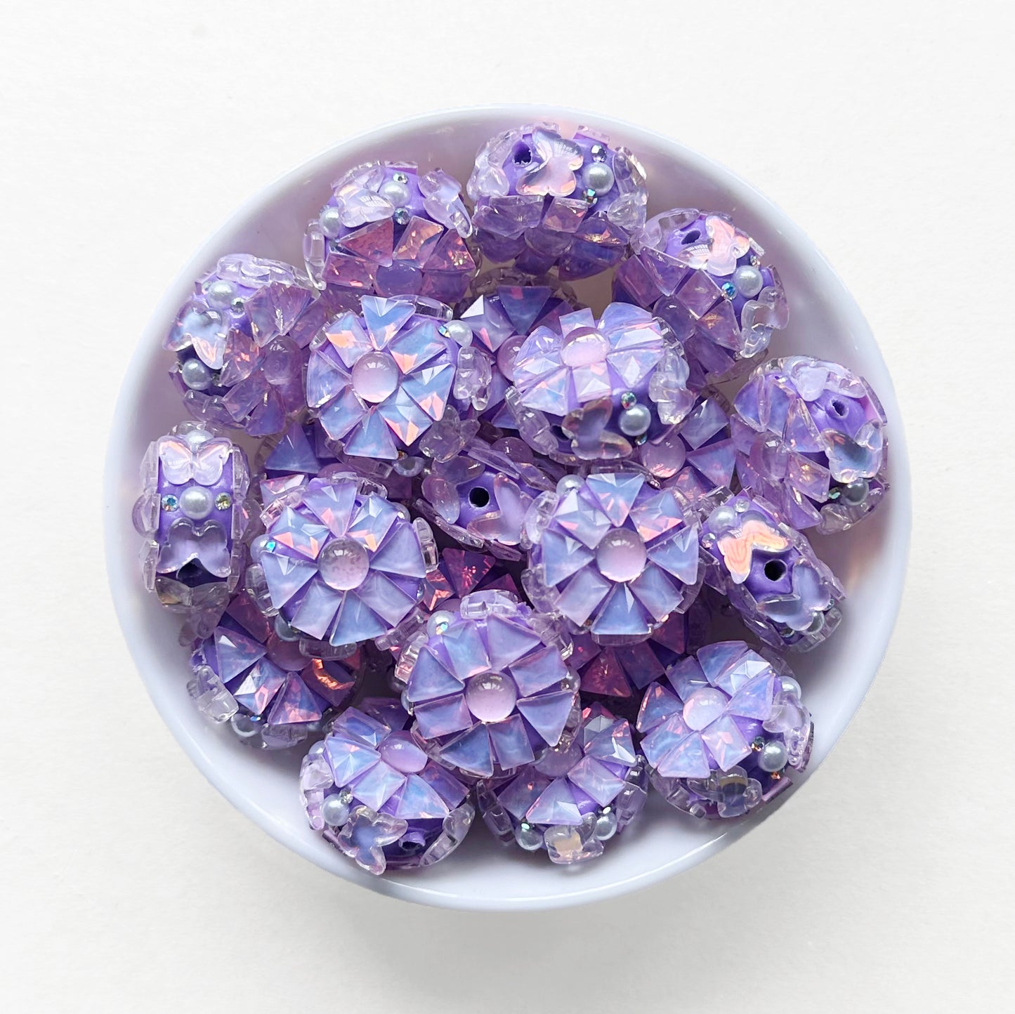 Fancy Gem Rhinestone Polymer Clay Beads