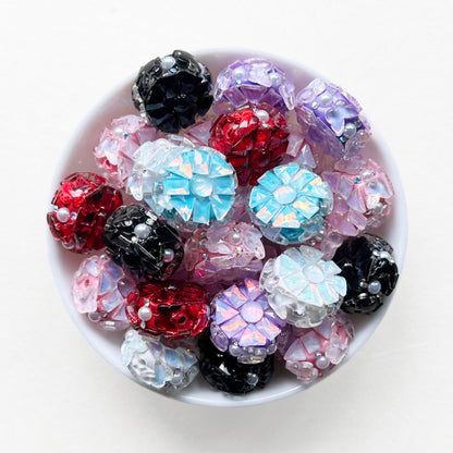 Fancy Gem Rhinestone Polymer Clay Beads
