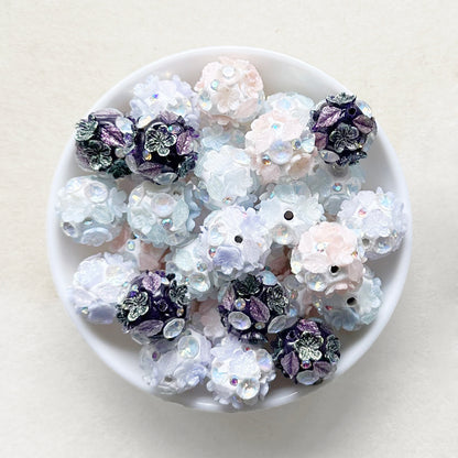18mm Crystal Floral Ball, Flower Fancy Beads