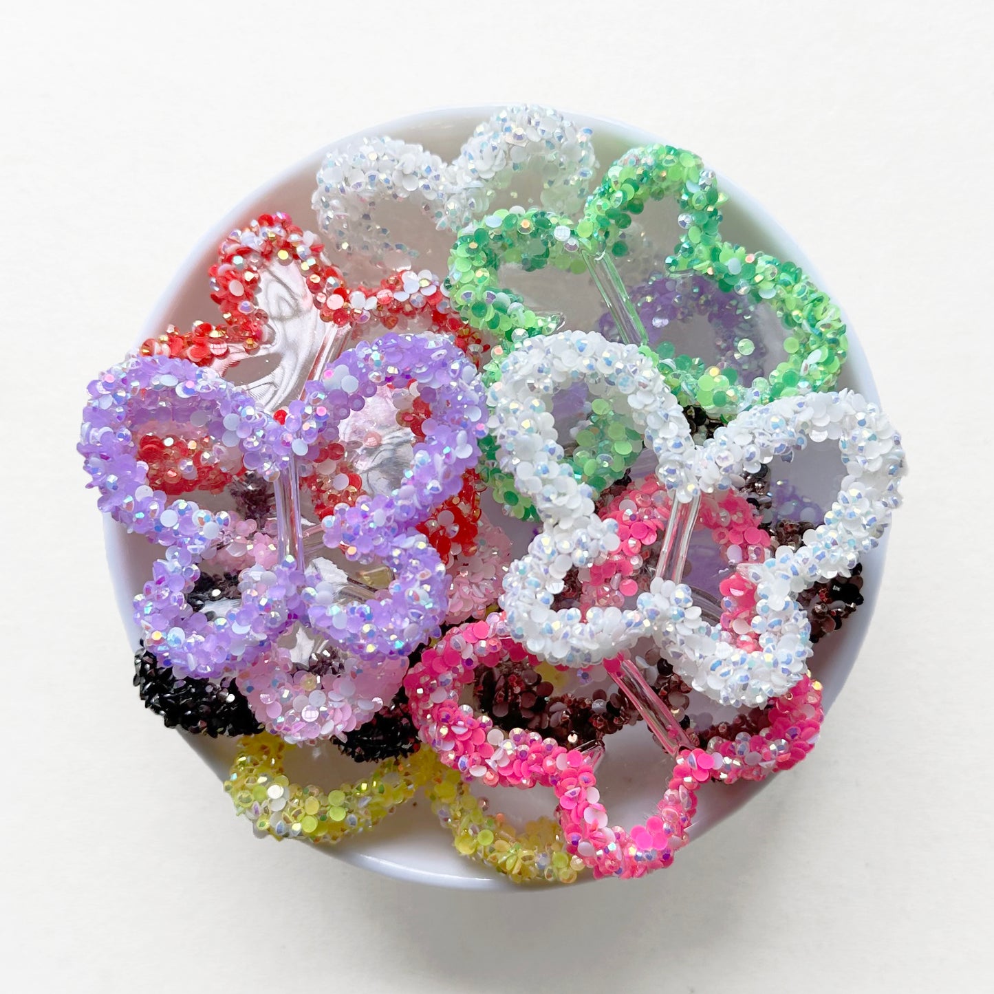 Confetti Rhinestone Butterfly Acrylic Beads Mix, Fancy Butterfly Beads