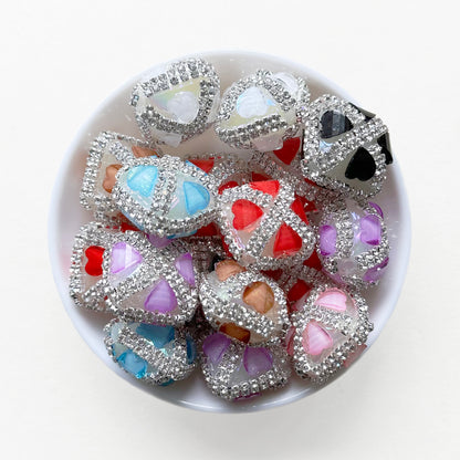 Rhinestone Chain Pave Crystal Fancy Beads, Acrylic Beads